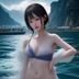 主编叶晚舟的工作照，女性，气质沉静，书架背景，专注阅读状态