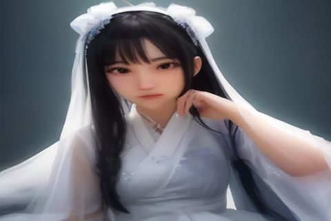 她唇之下第二女主角形象意象，外表温柔平和的女性，浅色长发，神情温润中带着某种不可解读的距离感，背景为室内暖光